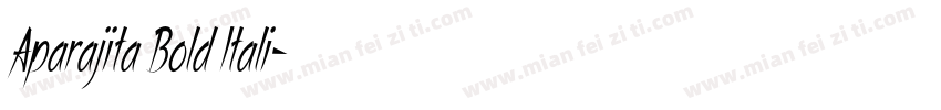 Aparajita Bold Itali字体转换
